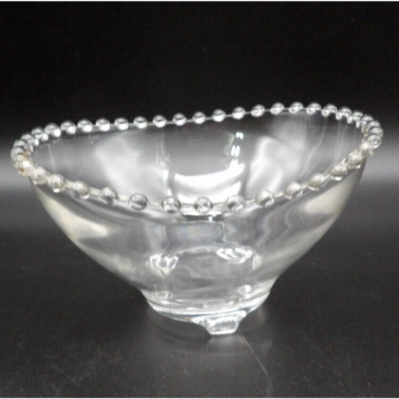 Imperial Glass Three Toed Bowl Candlewick Clear 6.5"x5.5" Clear Glass 1936-1984 - Picture 1 of 8